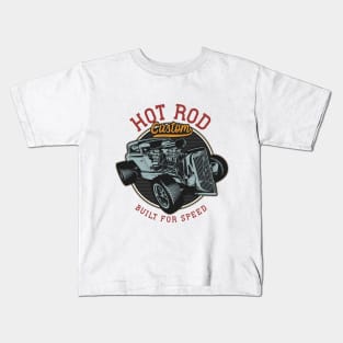 Custom Hot Rod Built For Speed Kids T-Shirt